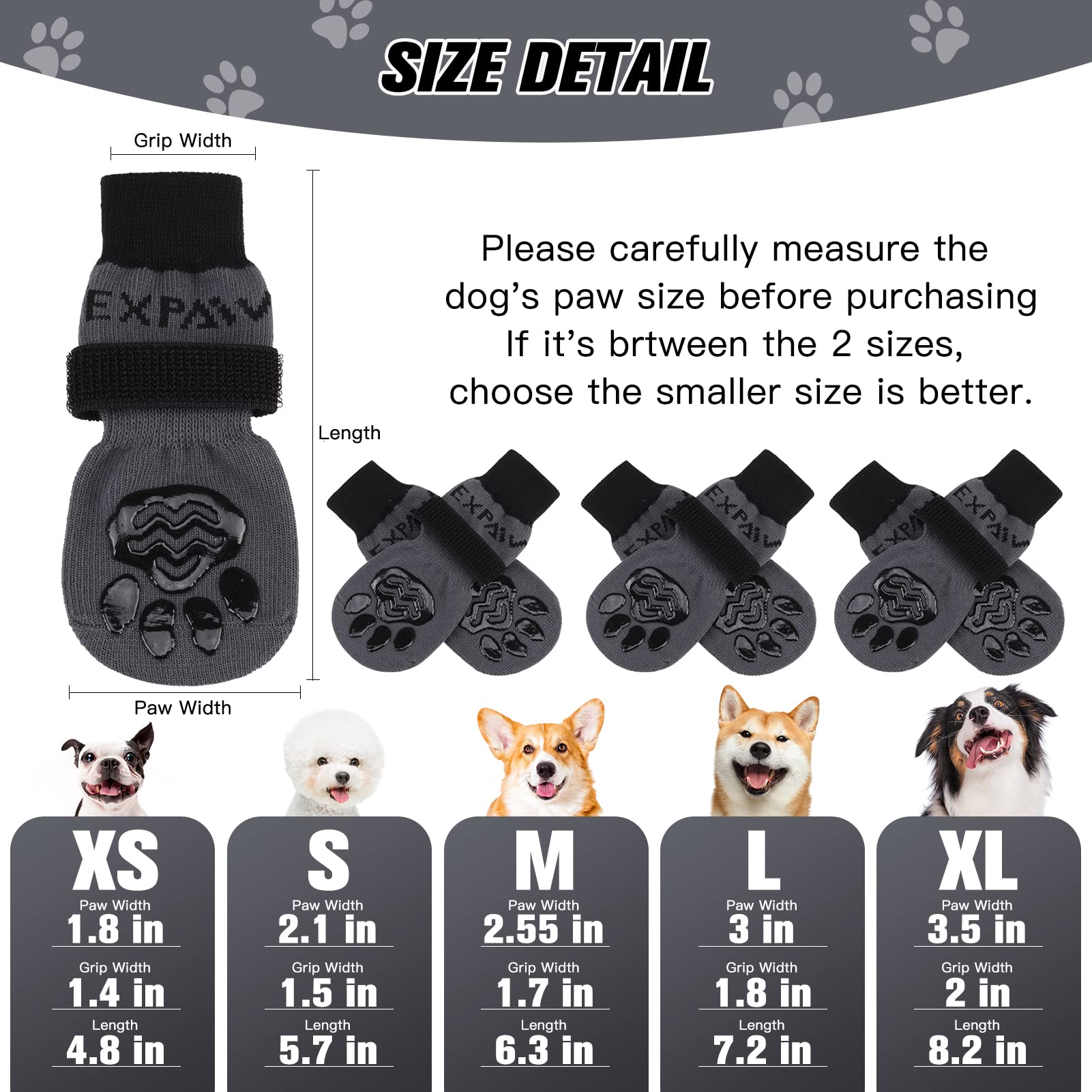 EXPAWLORER anti-slip pattern enhances traction on smooth floors