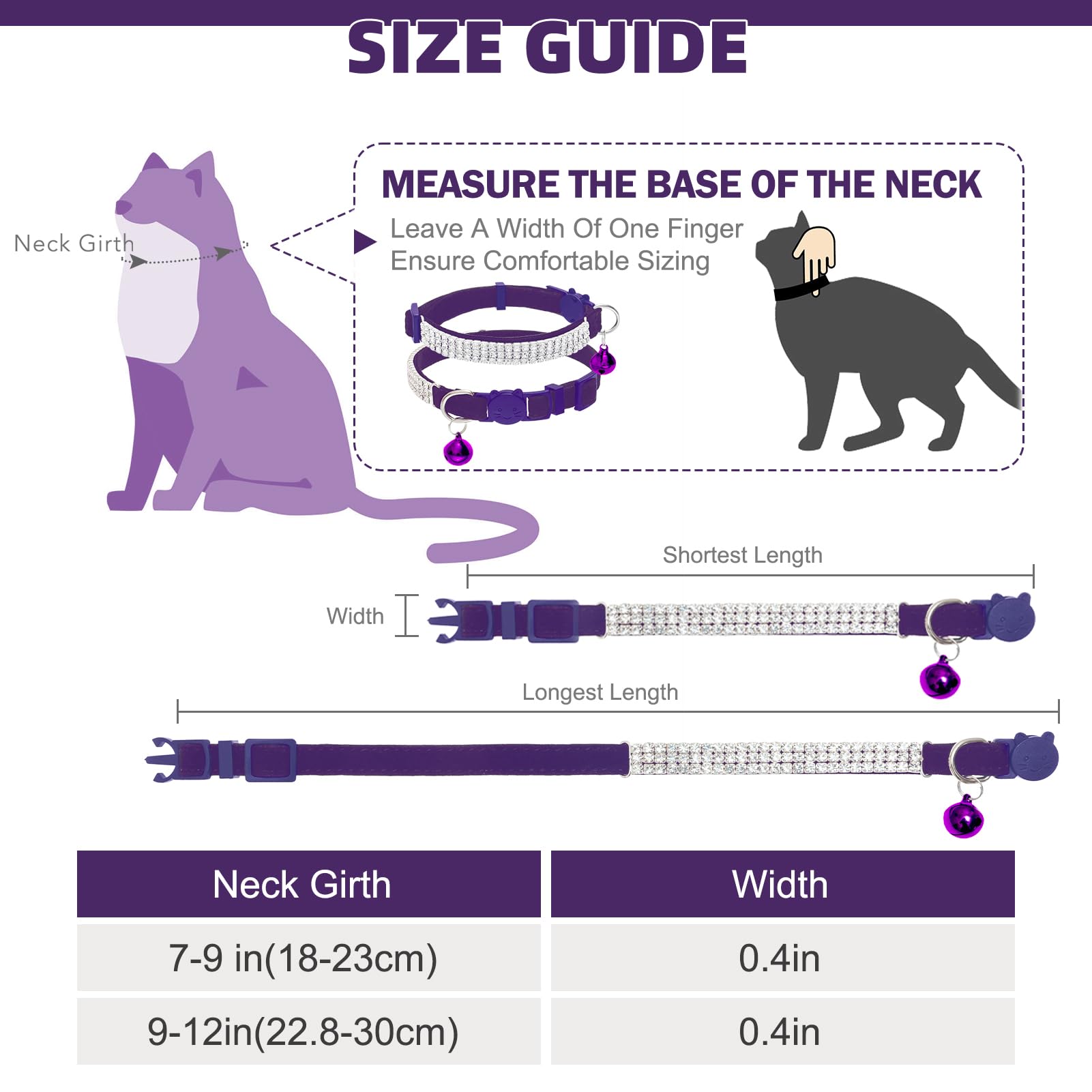 EXPAWLORER adjustable cat collar demonstrates 7-9 inch range for growing kittens
