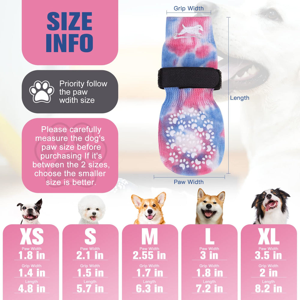 EXPAWLORER anti-lick dog socks on paw demonstrating indoor floor grip