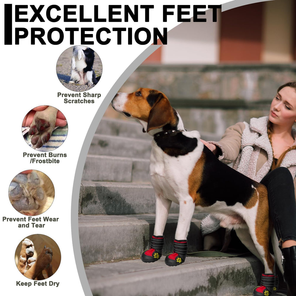 EXPAWLORER shoes use two fasteners for easy on and off.