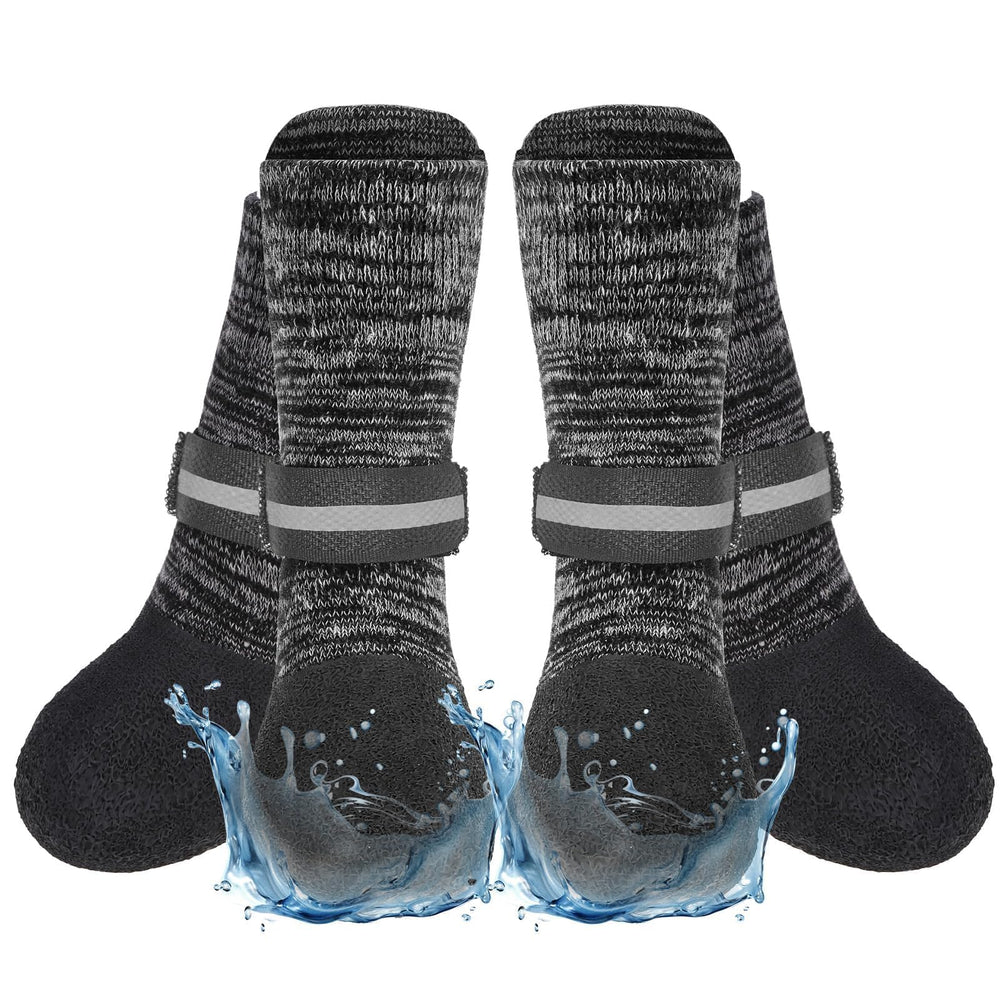 EXPAWLORER anti-slip dog socks on paw demonstrating secure grip on slippery floors.