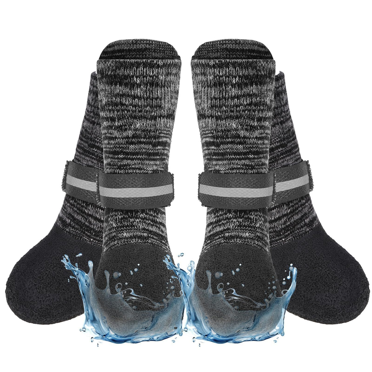 EXPAWLORER anti-slip dog socks on paw demonstrating secure grip on slippery floors.