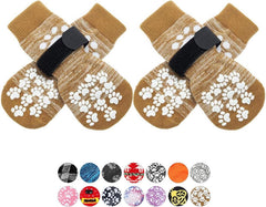 EXPAWLORER anti-slip socks show traction grips for secure movement on slick floors.