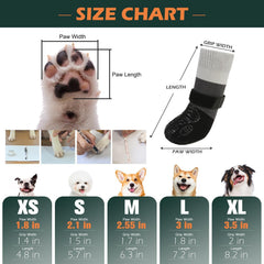 EXPAWLORER Anti Slip Dog Socks inside cuff adhesive points secure wear during play