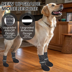 EXPAWLORER breathable dog socks in cotton-polyester keep paws comfortable all day.