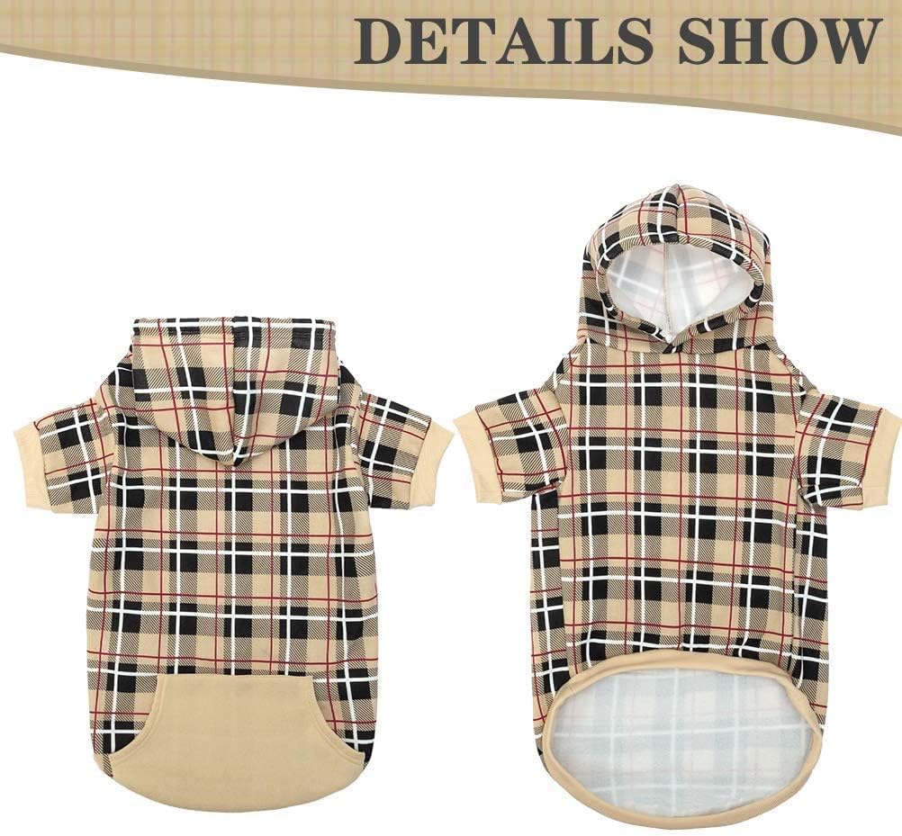 EXPAWLORER British tartan pattern on beige coat suits all breeds.