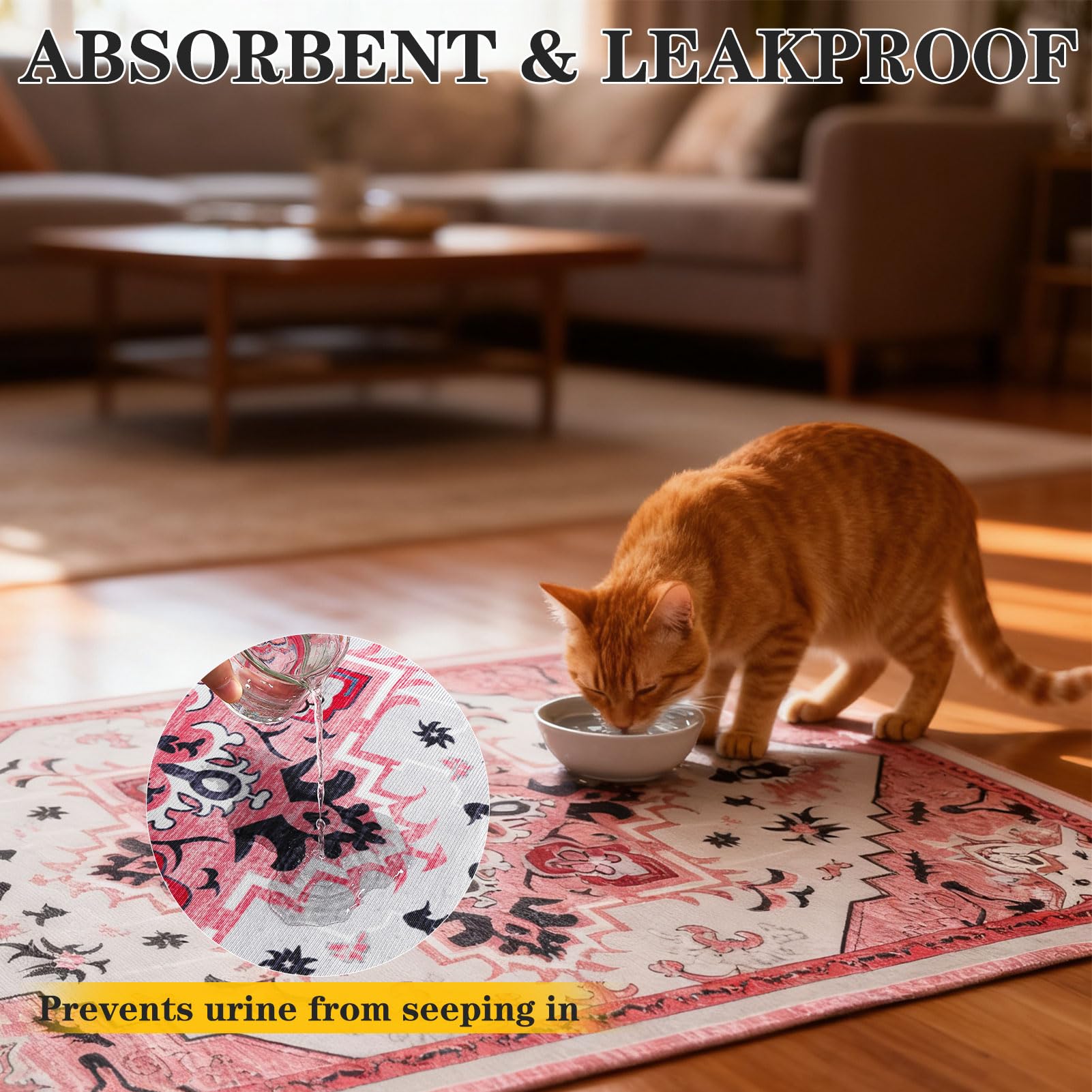 EXPAWLORER cat litter mat fits under standard litter boxes and tight spaces.