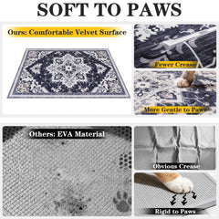 EXPAWLORER Cat Litter Mat waterproof backing prevents leaks and preserves floors.
