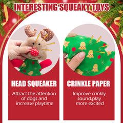 EXPAWLORER Gingerbread Man toy provides squeaker and crinkle for holiday chew sessions.