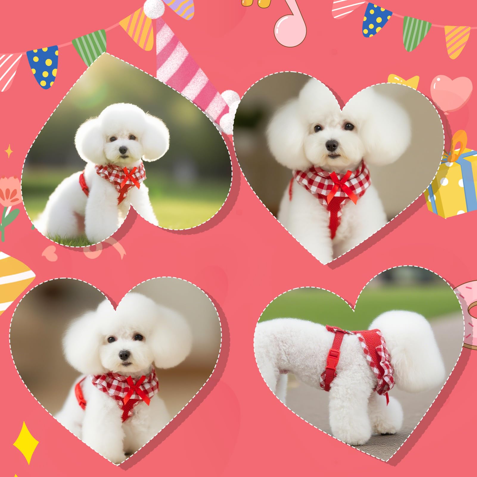 EXPAWLORER cute checkered pattern brightening outings