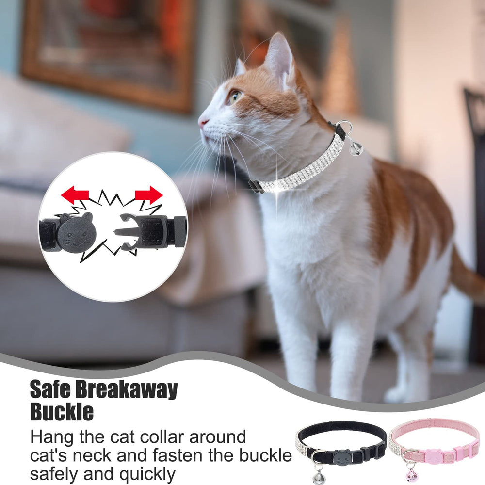 EXPAWLORER rhinestone diamante cat collar glitters for festive looks