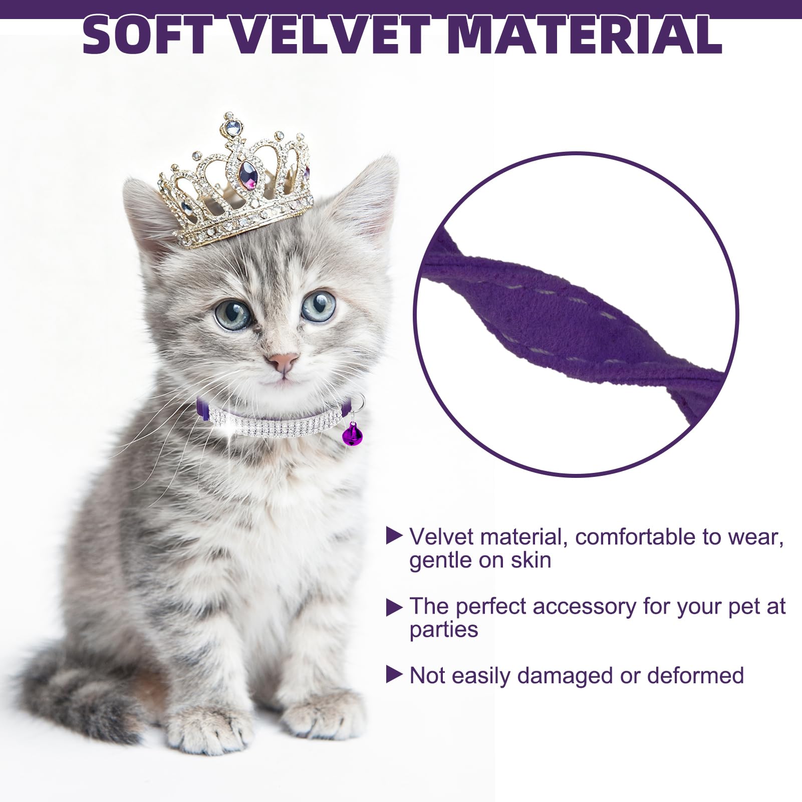 EXPAWLORER diamante rhinestones catch light for adorable daily wear