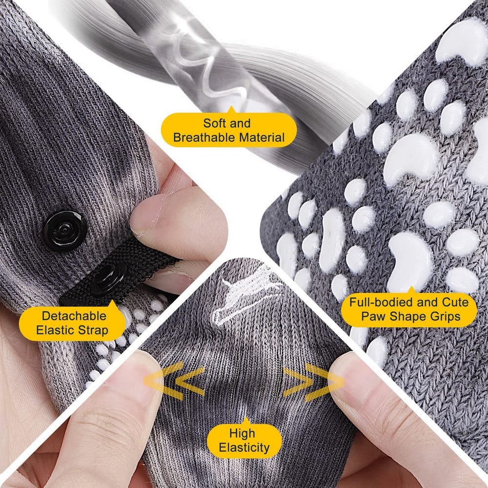 EXPAWLORER dog boots on hardwood floors reduce slipping during play