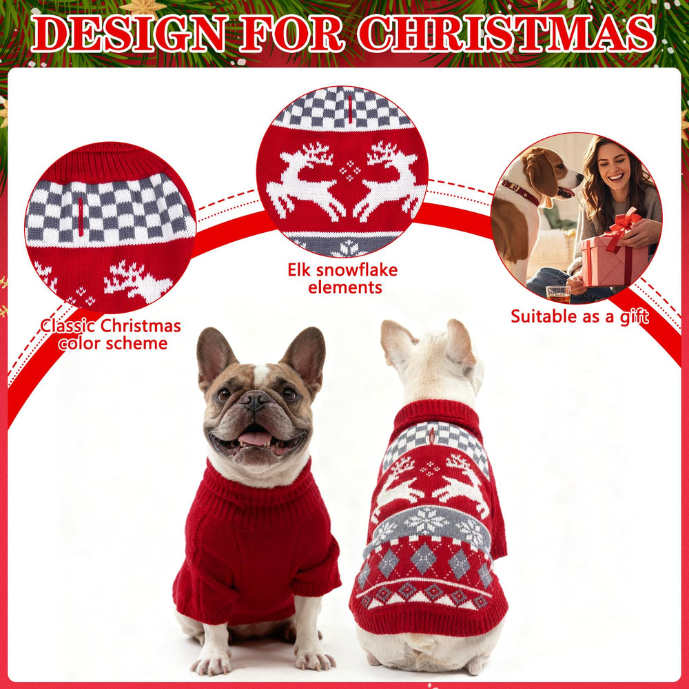 EXPAWLORER dog Christmas sweater three-colors display demonstrates versatile holiday styling possibilities.