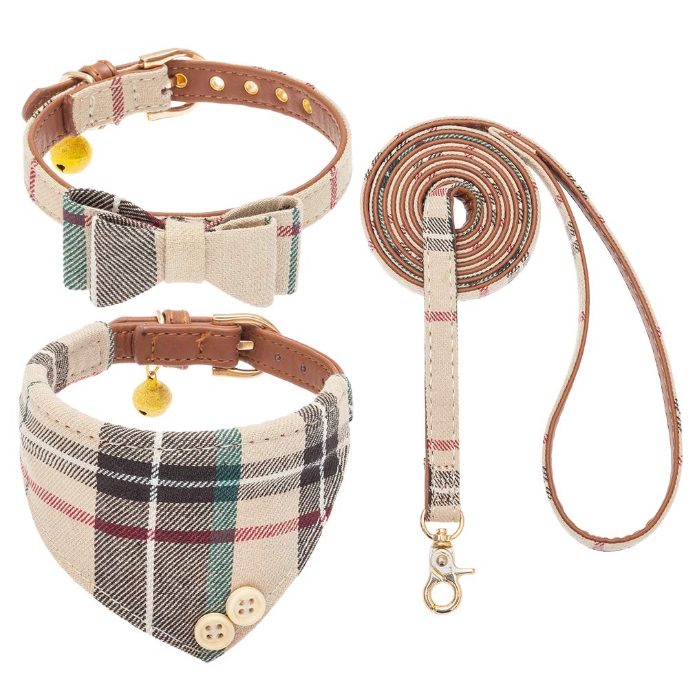 EXPAWLORER dog-collar-plaid-bow-tie comfortable daily wear
