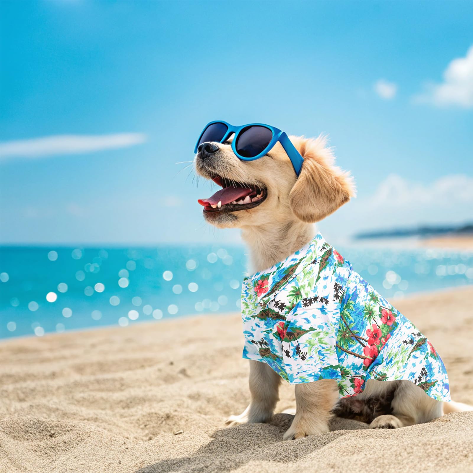 EXPAWLORER Dog Hawaiian Shirt sun protection in hot weather