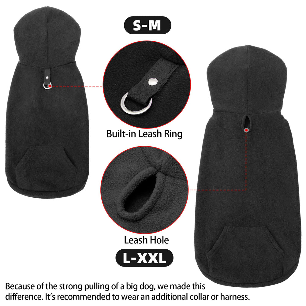 EXPAWLORER dog hoodie pocket detail for snacks and bags.