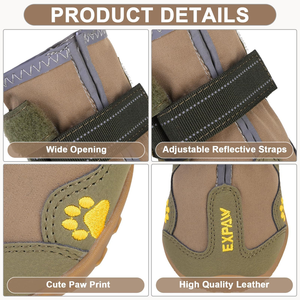 EXPAWLORER paw wearing boot on trail demonstrates protection