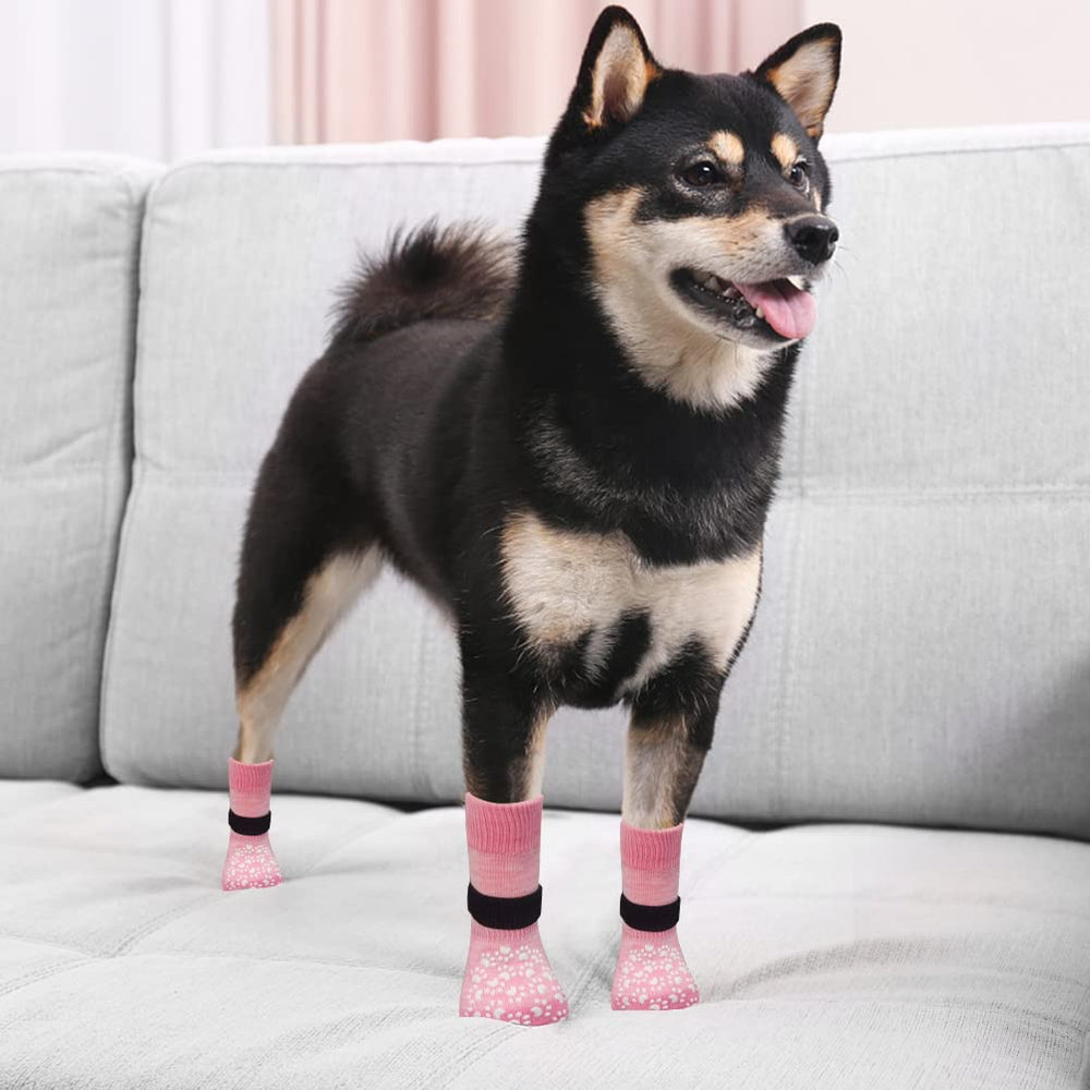 EXPAWLORER dog shoes with non-slip bottoms for outdoor walks