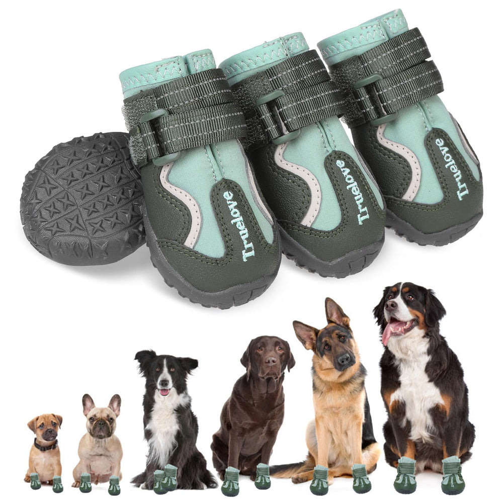 EXPAWLORER dog shoes on paw demonstrate secure anti-slip protection