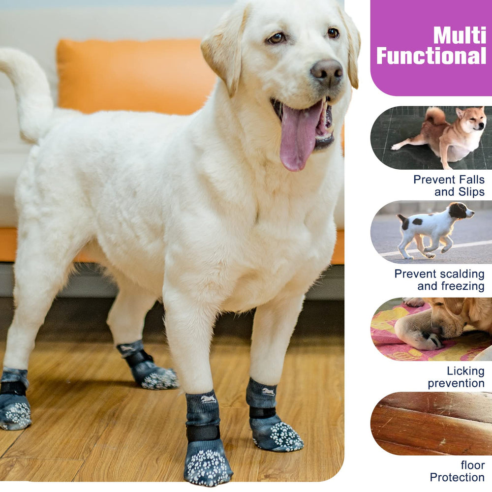 Removable elastic straps on EXPAWLORER socks for easy washing.