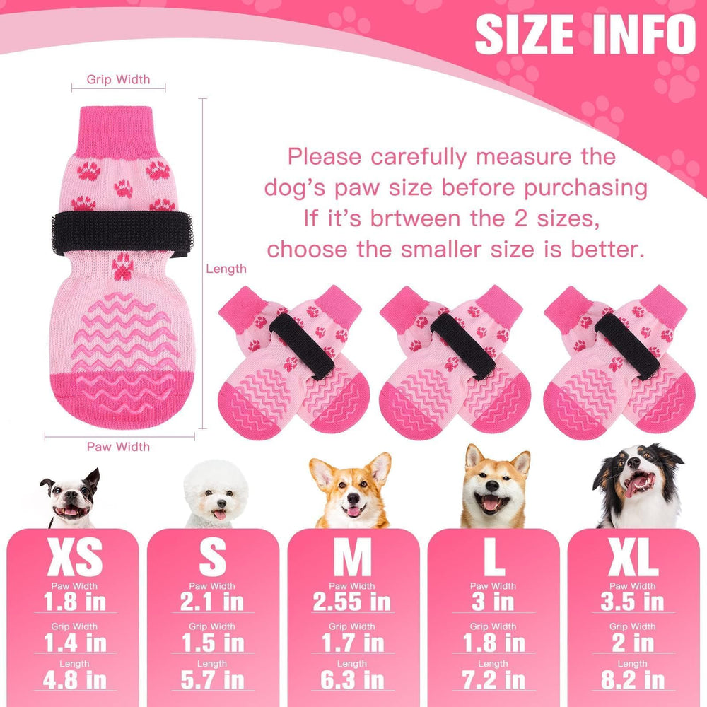 EXPAWLORER dog socks double-sided grip providing traction on smooth surfaces