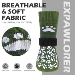 EXPAWLORER socks feature removable elastic straps to prevent loss during play