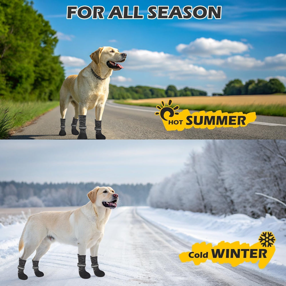 EXPAWLORER indoor-outdoor paw protection keeps paws warm and clean.