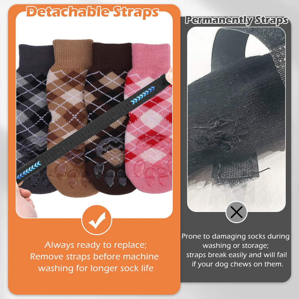 EXPAWLORER dog socks inner grips for anti-slip stability