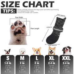 EXPAWLORER dog socks with cuff adhesive points provide extra hold during play.