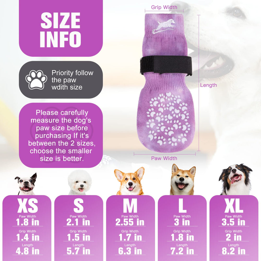 EXPAWLORER dog socks paw-grips on smooth floor improve stability for active pets