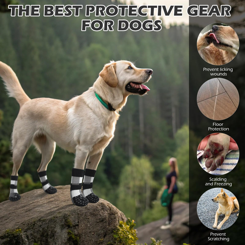 EXPAWLORER dog socks soft breathable fabric for all-day wear.