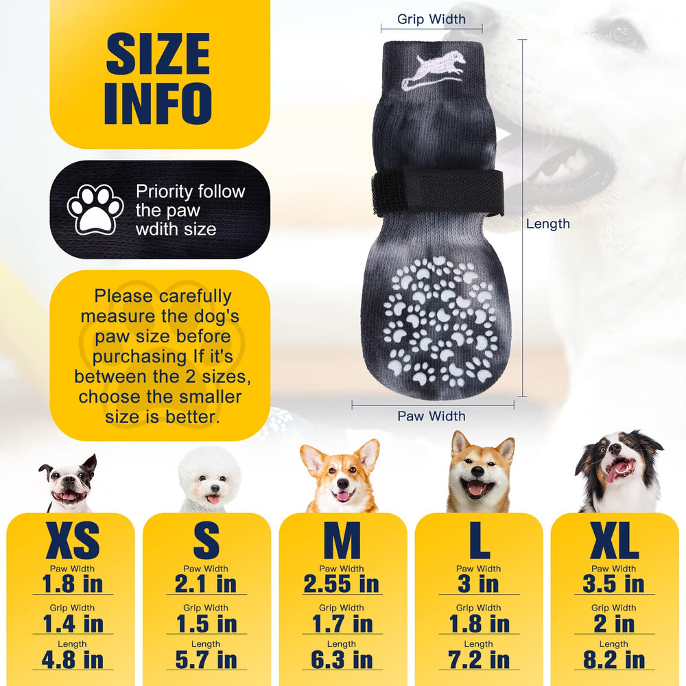 EXPAWLORER dog socks showing 21 paw grips on each side for secure traction