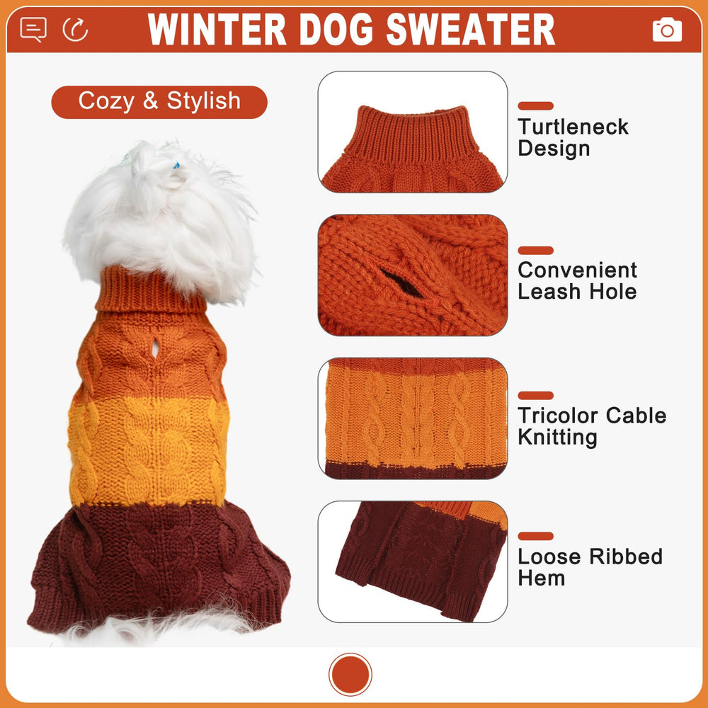 EXPAWLORER dog sweater cable knit closeup emphasizes cozy texture and durability