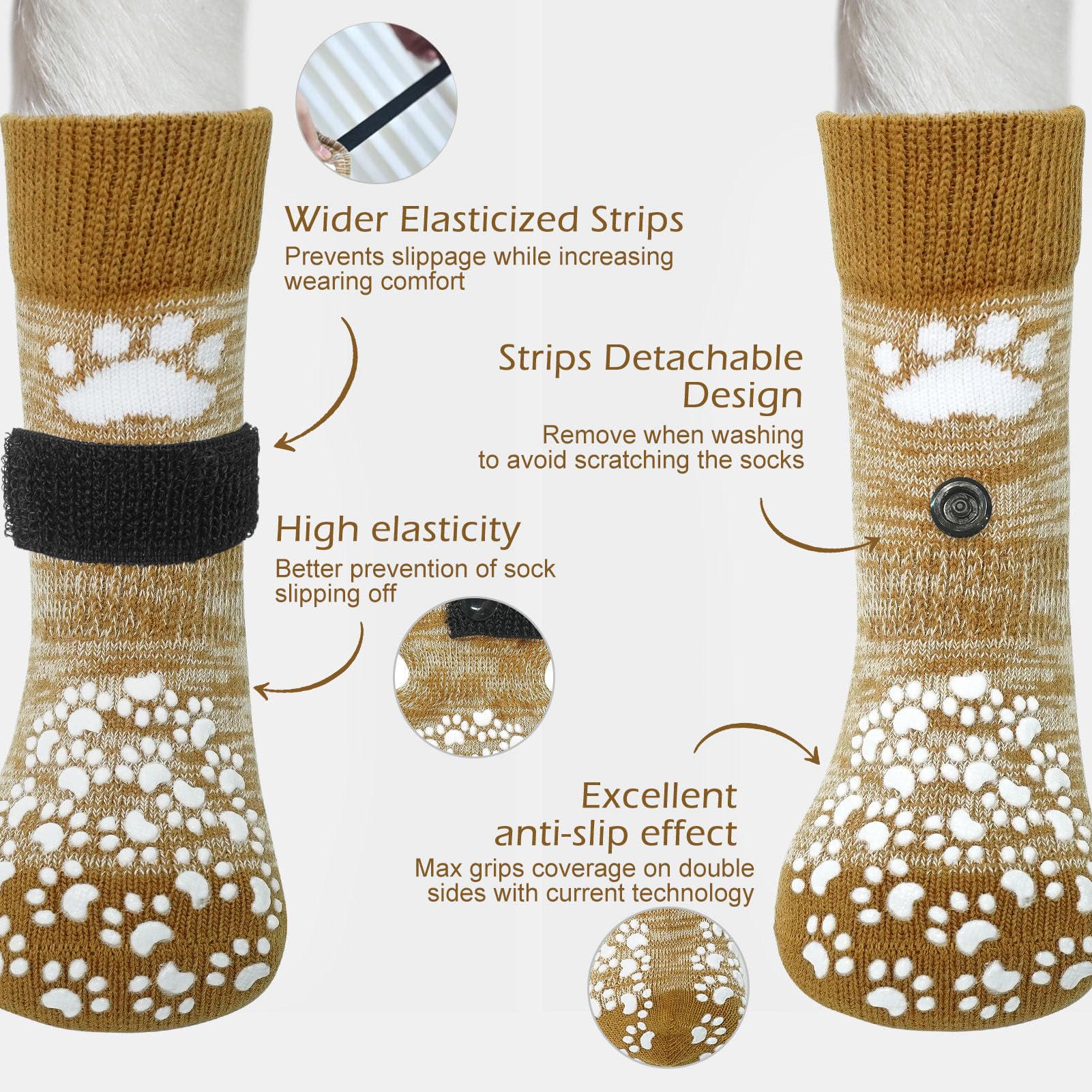 EXPAWLORER double-sided paw grips providing extra traction