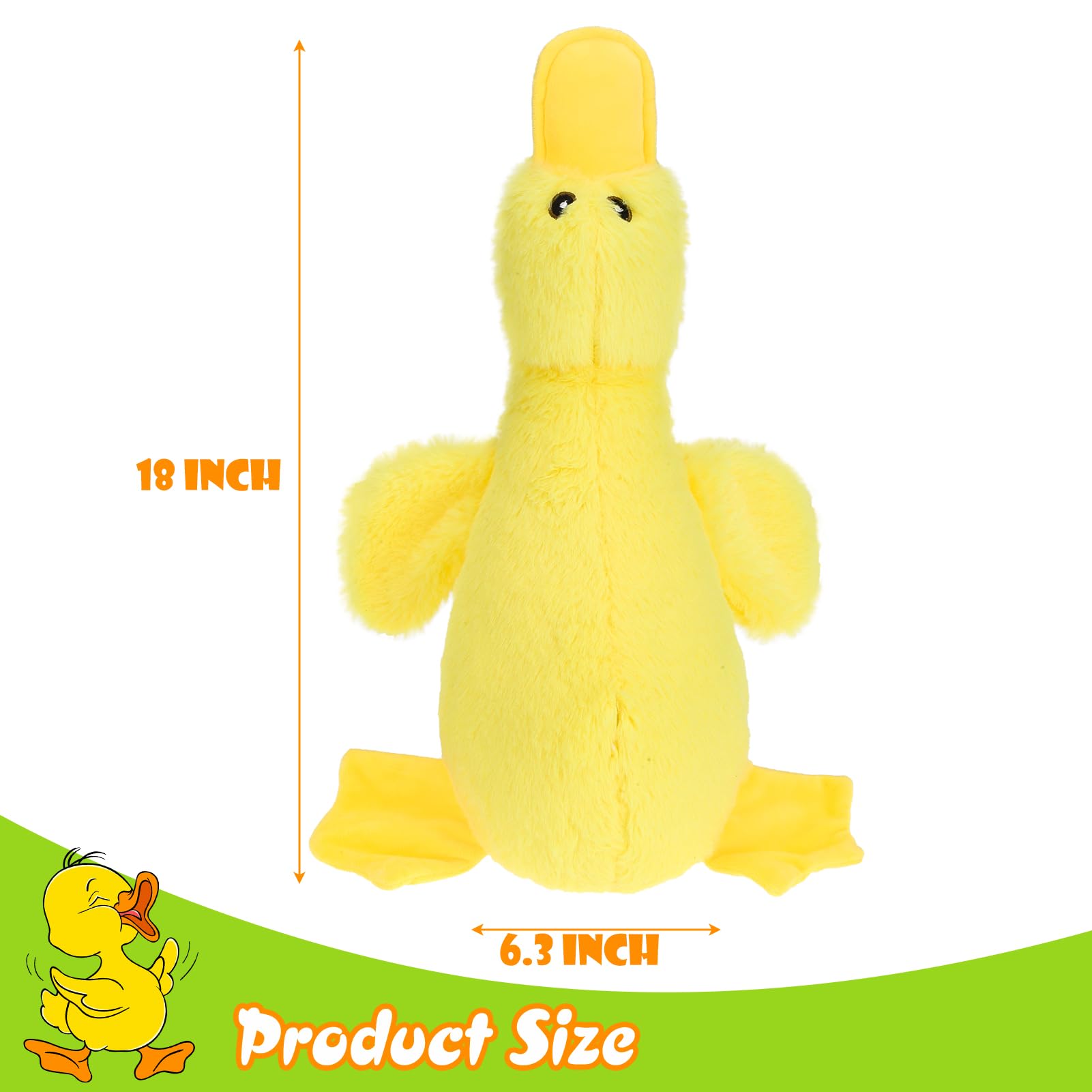 expawlorer duck toy close-up squeaker engages dogs and boosts curiosity during play.