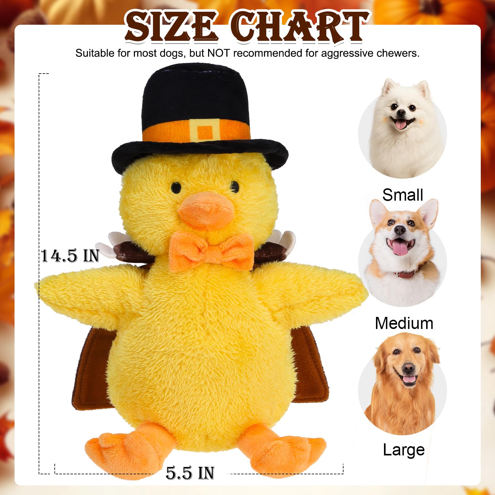 EXPAWLORER duck toy in turkey costume highlights festive design for holiday photos