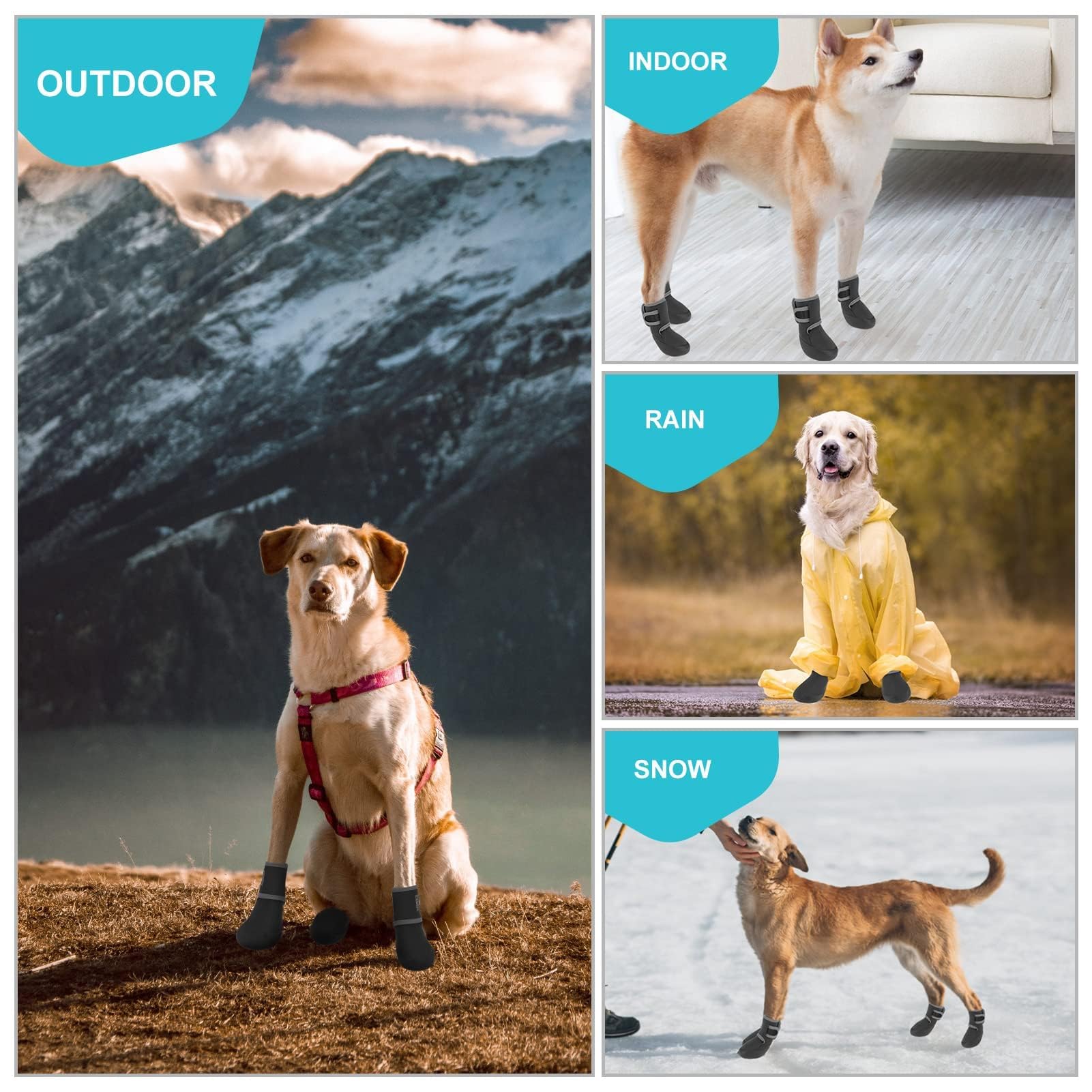 EXPAWLORER easy-on-off dog boot design with secure fit