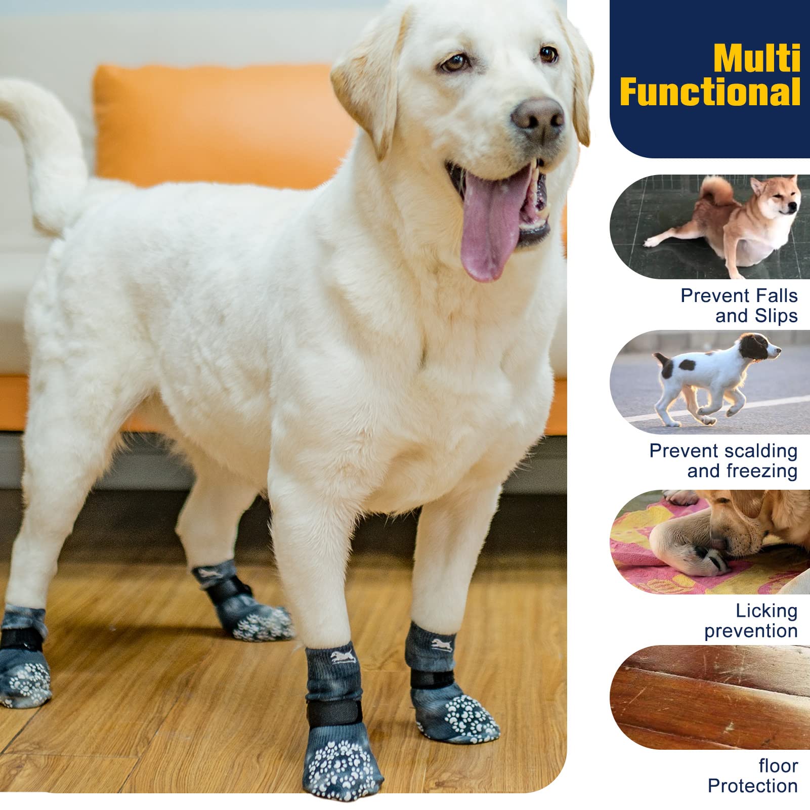 EXPAWLORER adjustable elastic straps help prevent socks from falling off