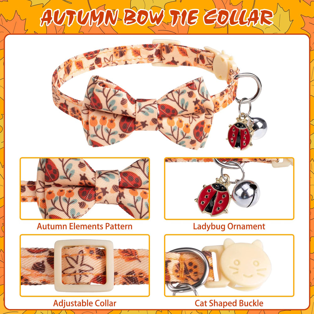 expawlorer fall cat collar bandana removable close-up for festive outfits