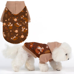 EXPAWLORER fall dog hoodie on dog shows cozy warmth for chilly days.