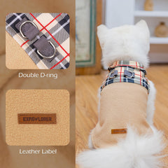 EXPAWLORER fleece dog sweater dual d-rings detail highlights durable leash options
