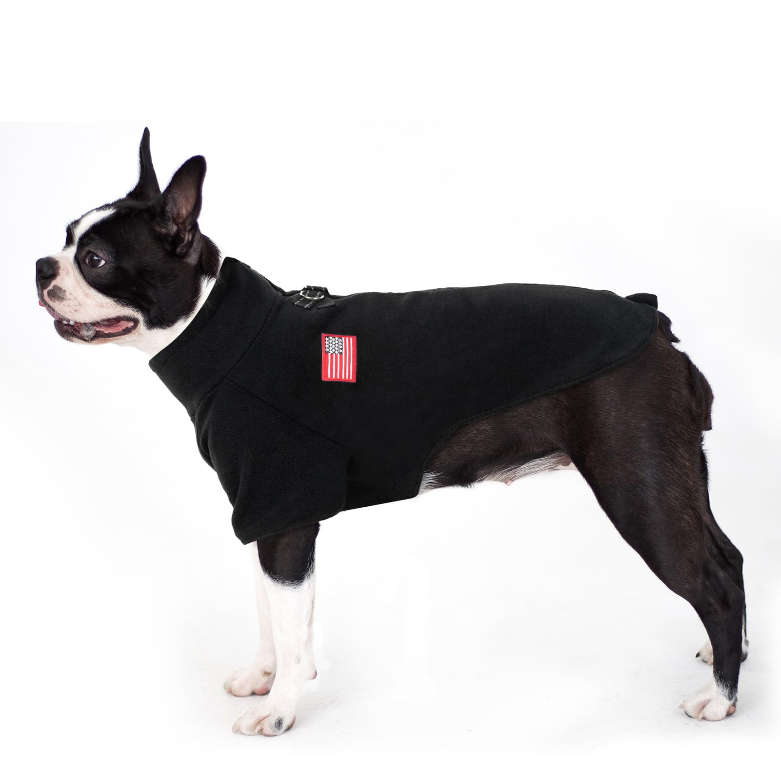 EXPAWLORER fleece dog sweater front view showing cozy winter warmth for dogs