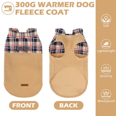 EXPAWLORER fleece dog sweater pullover design for easy on-off during walks