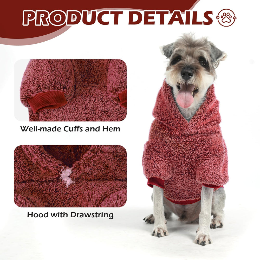 EXPAWLORER fuzzy dog sweater pocket close-up reveals back pocket for small essentials