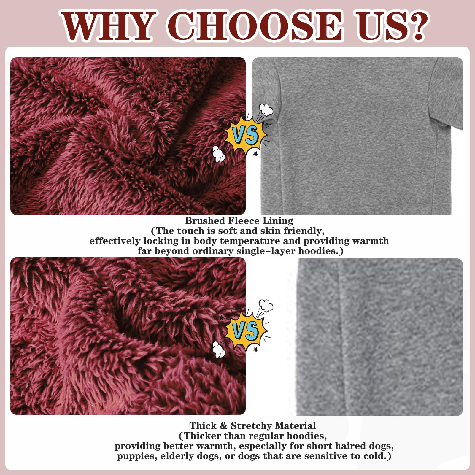 EXPAWLORER fuzzy dog sweater soft fleece close-up highlights ultra-soft plush fabric