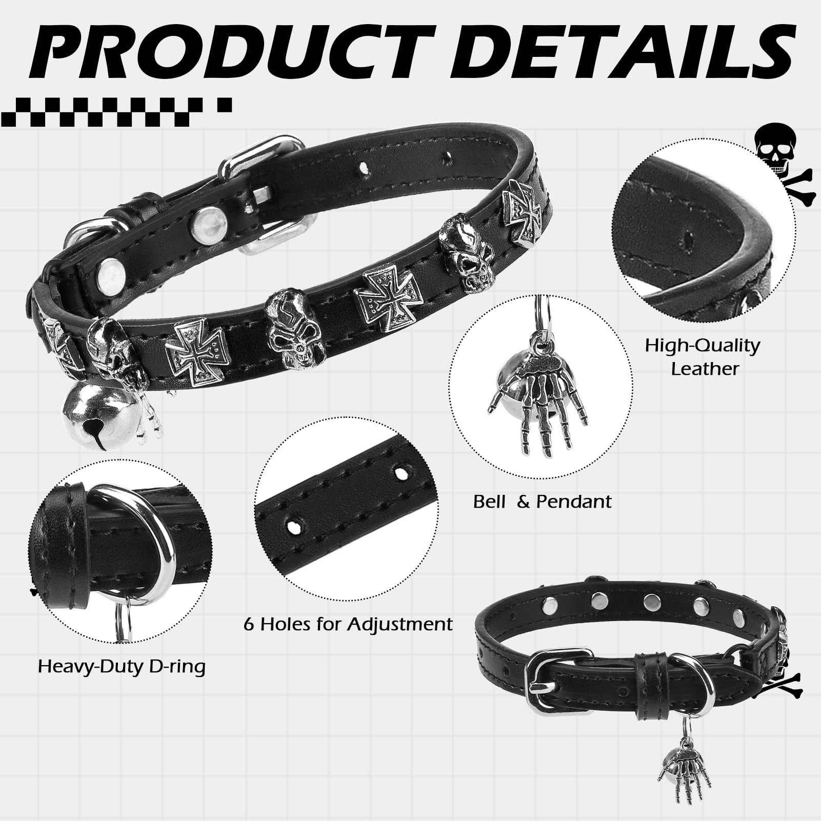 EXPAWLORER Halloween cat collar bells charms view captures playful accessories for celebrations
