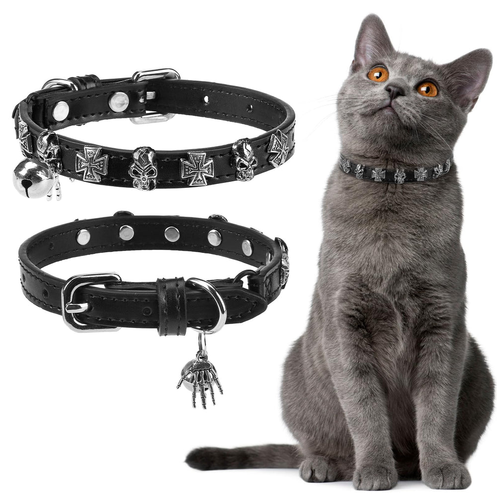 EXPAWLORER Halloween cat collar black buckle closeup shows durable everyday wear