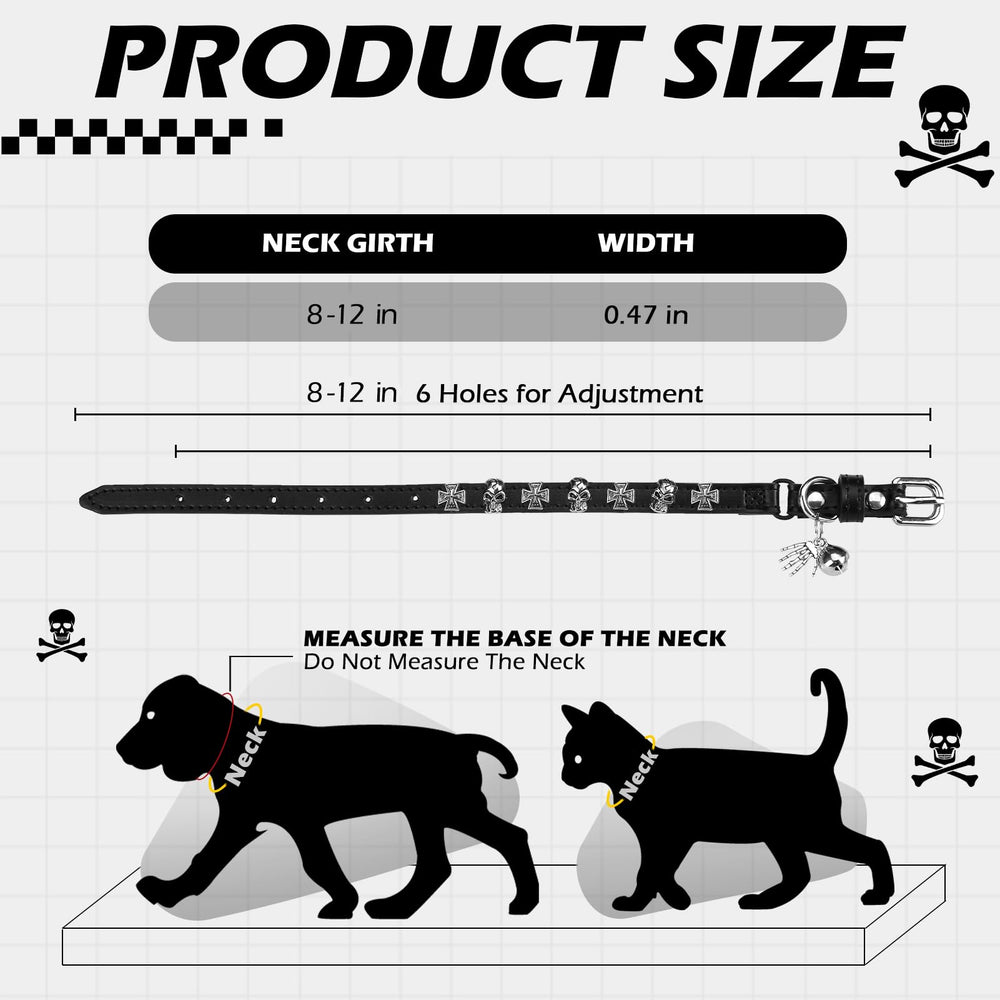 EXPAWLORER Halloween cat collar skull design closeup highlights festive style for pets