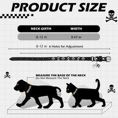 EXPAWLORER Halloween cat collar skull design closeup highlights festive style for pets